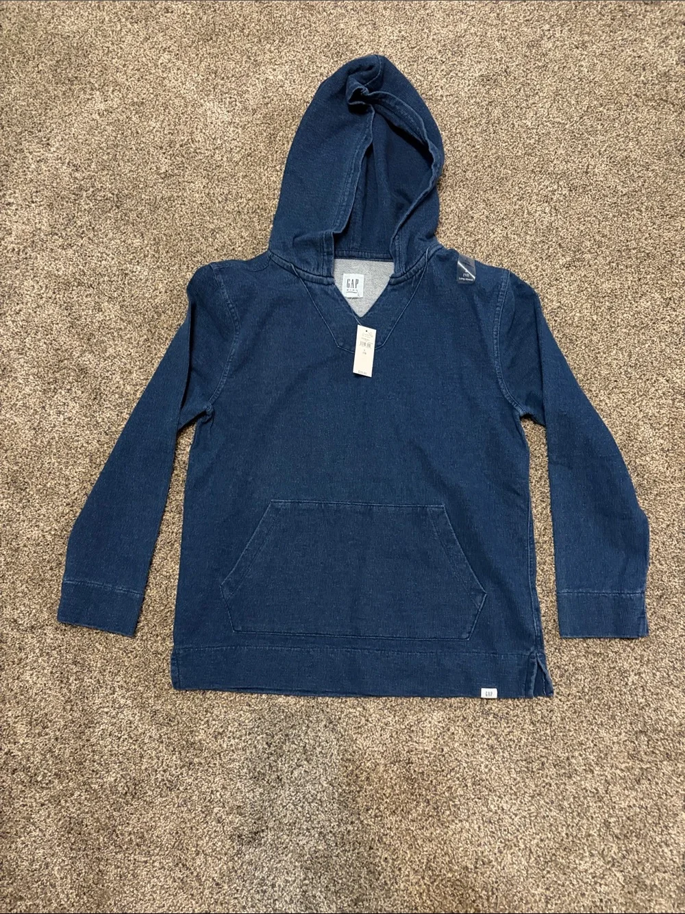 NWT Gap Kids Navy Hooded Pullover Top Size Large (10)